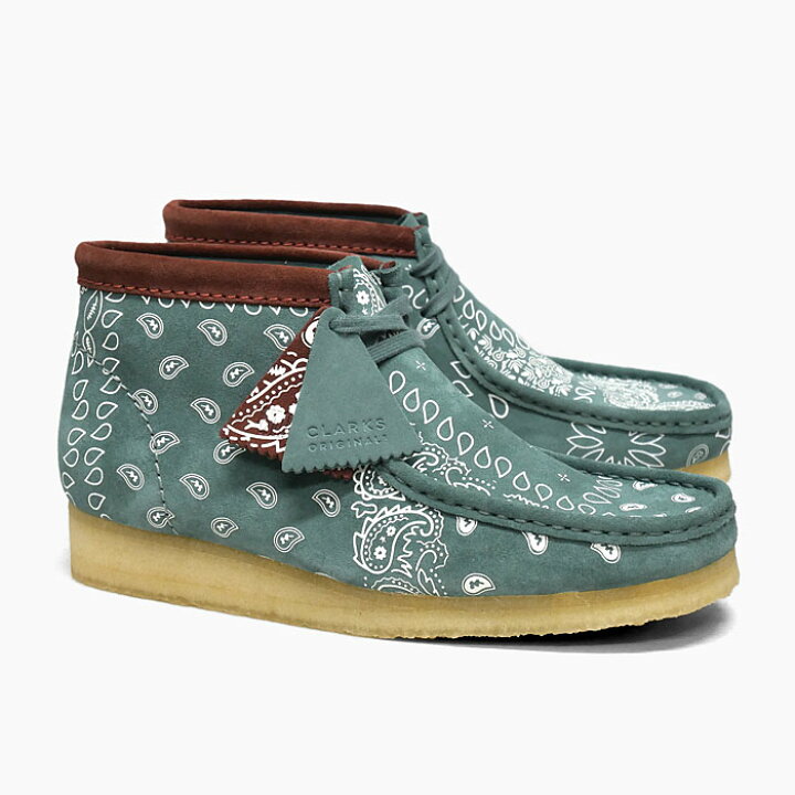 楽天市場】クラークス ワラビーブーツ メンズ ペイズリー CLARKS 