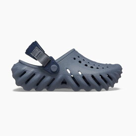 クロックス サンダル キッズ エコークロッグ CROCS KIDS ECHO CLOG STORM 208190 4EA ボーイズ ガールズ ネイビー サポ 軽量