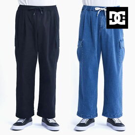 【DC ワイドパンツ】DC 23 SUPER WIDE CARGO PANT DPT231026[ディーシ−シューズ スーパー ワイド カーゴパンツ][黒 青 インディゴブルー DCシューズ メンズ スケートパンツ]