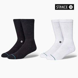 STANCE SOCKS ICON M311D14ICO[スタンスソックス アイコン メンズ レディース キッズ 靴下][スタンス/ソックス/黒/白/ユニセックス/クルー丈/定番]