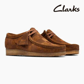クラークス ワラビー メンズ CLARKS WALLABEE 26173636 スエード コーラチェック 茶色 ブーツ スニーカー