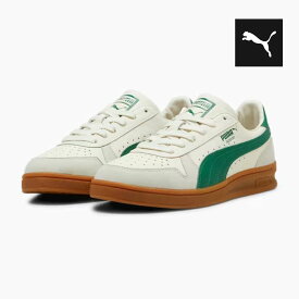 【5月1日発売開始】プーマ インドア OG メンズ レディース スニーカー PUMA INDOOR OG 395363-02 白 緑 レザー ヌバック