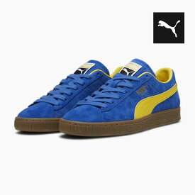 プーマ スウェード テラス スニーカー ユニセックス PUMA SUEDE TERRACE 396451-01 メンズ レディース スエード スニーカー 青黄色