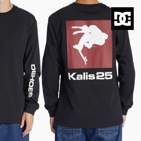 ディーシーシューズ ジョシュ・カリス Tシャツ DC SHOES KALIS 25 LS S DLT234002 KVJ0 メンズ 長袖Tシャツ ロゴ 黒 ロンT スケート スケーター