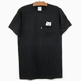 RIPNDIP リップンディップ Tシャツ 半袖 白/黒/グレー LORD NERMAL POCKET S/S TEE[BLACK/WHITE/GREY]メンズ/レディース ポケット RIP N DIP コットン プリント スケートボード ストリート 猫 RIPNDIP プレゼント