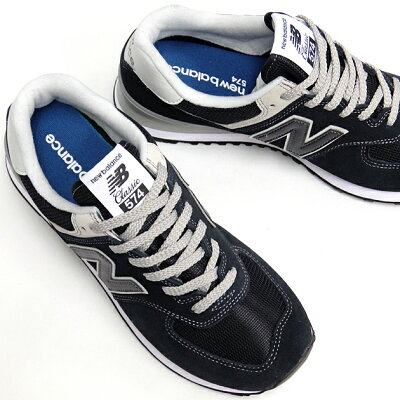 ニューバランス574NEWBALANCEML574BLACKメンズレディーススニーカーML574EGKスエードブラック黒M574