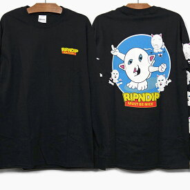 RIPNDIP NERM STORY LS TEE RND4331[リップンディップ 長袖 Tシャツ][黒/メンズ/RIP N DIP/ロンTスケボー/ストリート/猫/スケーターファッション]