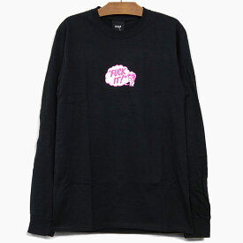 HUF SPECIAL DELIVERY L/S TEE TS01239[ハフ 長袖Tシャツ][メンズ/ロンT/黒/オレンジ/ロゴ]