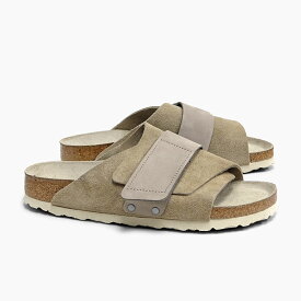 BIRKENSTOCK KYOTO 1019292[ビルケンシュトック キョウト][ベージュ グレー/メンズ/レディース/ヌバック/スウェード レザー/ソフトフットベッド/ビルケン/チューリッヒ]