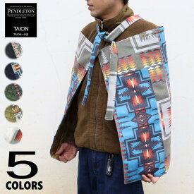 ペンドルトン × タイオン PENDLETON × TAION コラボ 4WAY PONCHO PDT-TON-223013 ブラック ネイビー ダークオリーブ ベージュ オフホワイト ポンチョ【GGFF】