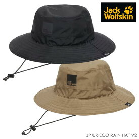 ジャックウルフスキン Jack Wolfskin 帽子 ハット JP UR ECO RAIN HAT V2 5024992 ブラック コヨーテ［WA］【GHOH】