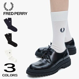 C007 フレッドペリー FRED PERRY 靴下 エンブロイダリード ソックス Embroidered Socks F19995 01(ネイビー) 07(ブラック) 09(ホワイト)［C］【GHOL】