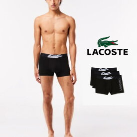 【最大100%ポイントバック7月限定※要エントリー】ラコステ LACOSTE クロック プリント トランク ショーツ 3パック ブラック 5H2082-10 031［WA］【GHOM】