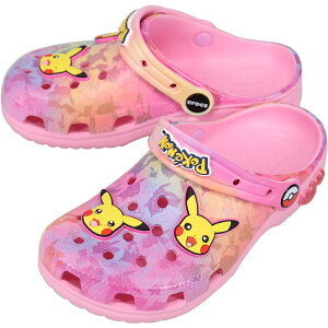4������I�ő�S�z�|�C���g�Ҍ����v�G���g���[ �N���b�N�X crocs �T���_�� �s�J�`���E �s���N �N���V�b�N �N���b�O PIKACHU PINK CLS CLG K �}���` 211229-90H 18�`21cm �q���yGJON�z
