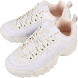 フィラ FILA スニーカー ディスラプター 2 スプラッシュ Disruptor 2 Splash ホワイト/ベージュ/ピンク USS23009 121 厚底 【GHOG】