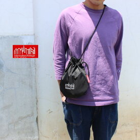 【最大100%ポイントバック7月限定※要エントリー】定番 マンハッタンポーテージ Manhattan Portage バッグ ドローストリングパース (LG) DRAWSTRING PURSE (LG) ブラック DRAWSTRING-PURSE-LG-BLK ［BG］【FNOK】