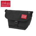 定番 マンハッタンポーテージ Manhattan Portage ナイロンメッセンジャーバッグ フラップジッパーポケット Nylon Messenger Bag Flap Zipper Pocket ブラック 1603 FZP BLK ［BG］【GGOM】