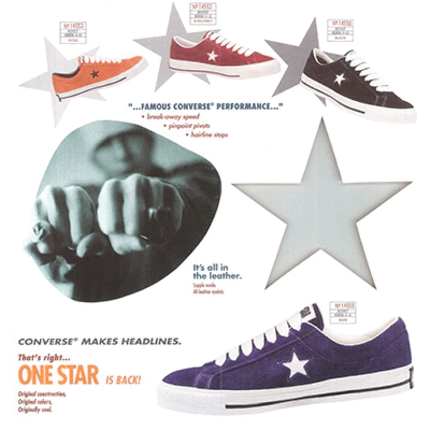 90年代　CONVERSE バスケットボールシューズ ワンスター レザー 僅か2年しか生産されず、幻のスニーカーと呼ばれたONE STARが
