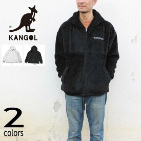 カンゴール KANGOL ウェア ジップアップ フリース パーカー C6164N オフホワイト(10) ブラック(N9)［WA］【GFON】