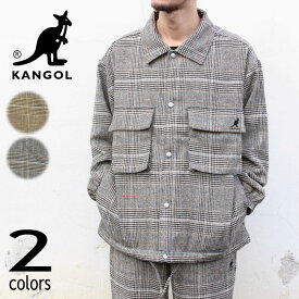 カンゴール KANGOL チェック コーチ ジャケット C1160N ベージュ(14) グレー(N3)［WA］【GFFF】