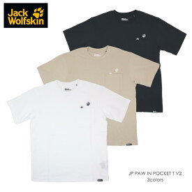 ジャックウルフスキン Jack Wolfskin Tシャツ JP PAW IN POCKET T V2 5023432 ホワイトラッシュ ホワイトペッパー ファントム［WA］【GHOH】