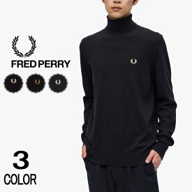 フレッドペリー FRED PERRY ロール ネック ジャンパー Roll Neck Jumper K9552 198（ブラック）795（ネイビー）Q20（ナイトグリーン）［WA］【GHFO】