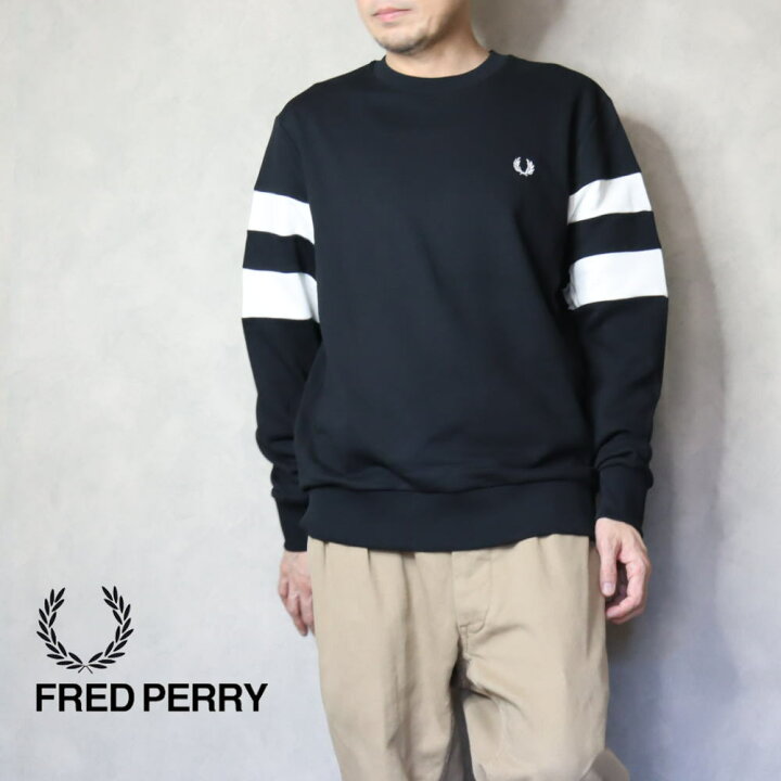 楽天市場】フレッドペリー FRED PERRY ティップド スリーブ スウェット 