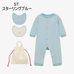 yő100%|CgobNvGg[zm[XtFCX THE NORTH FACE xr[ OX[u p[X & 2P ru B L/S ROMPERS & 2P BIB NTB82402 MRi}bV[j STiX^[Ou[j WR