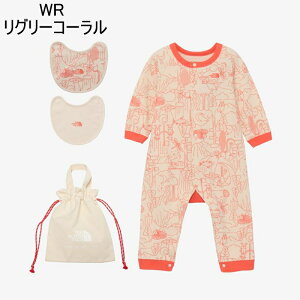 yő100%|CgobNvGg[zm[XtFCX THE NORTH FACE xr[ OX[u p[X & 2P ru B L/S ROMPERS & 2P BIB NTB82402 MRi}bV[j STiX^[Ou[j WR