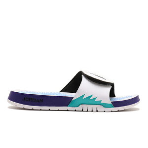 yzNIKE JORDAN HYDRO V RETRO WHITE/BLACK-NEW EMERALD-GRAPE ICE 555501-103