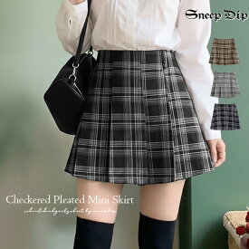 【売り切り商品/74%OFF】送料無料 チェックプリーツスカート スカート チェック柄スカート ミニスカ プリーツ 定番 かわいい ミニ デイリー 秋冬 チェック ひざ上スカート トラッド ガーリー きれいめ フェミニン ミニ丈 ショート 量産 かわいいスカート 韓国風 高校生