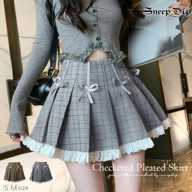 送料無料 チェックミニスカート 晩夏 秋冬 スカート チェック チェック柄 ミニ ミニ丈 ミニスカ ガーリー レディース かわいい ミニスカート SneepDip ひざ上 プリーツスカート ガーリー ティーン フェミニン トラッド フェミカジ 地雷系 原宿系 量産型 ミニ丈