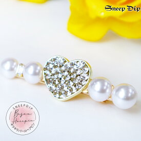 送料無料 キラキラビジューヘアピン パール ヘアアクセ 量産系 ヘアピン きらきら ハート 結婚式 パーティ プチプラ 髪アクセ ワンポイント おしゃれ アクセサリー ピン キュート かわいい ティーン SneepDip 髪留め フェミニン プレゼント 韓国ファッション