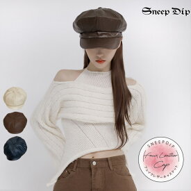 【SALE/50%OFF】送料無料 フェイクレザーキャスケット 秋 冬 帽子 かっこいい hat キャップ cap つば 帽 ハット アイボリー ブラウン ブラック 白 黒 茶 かわいい レザーハット おしゃれ つば トレンド プレーン 丸み かわいい帽子 きゃすけっと 大きめ サイズ調節可