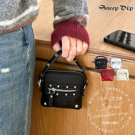 送料無料 スタッズミニショルダーバッグ 2WAY ハンドバッグ かわいい ミニ 肩掛け ショルダー ハンドバッグ ハンドルバッグ ショルダーバッグ 小さい コンパクト プチバッグ bag バッグ 合皮 エコレザー オールシーズン 無地 カジュアル 高級感 肩掛け フェイクレザー 財布