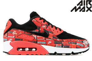 Ȃ NIKE AIR MAX 90 PRINT uatmosv WE LOVE NIKE PACK AQ0926-001 BLACK/BRIGHT CRIMSON-WHITEiCL GA }bNX 90 vg AgX ubN bh Xj[J[  R{
