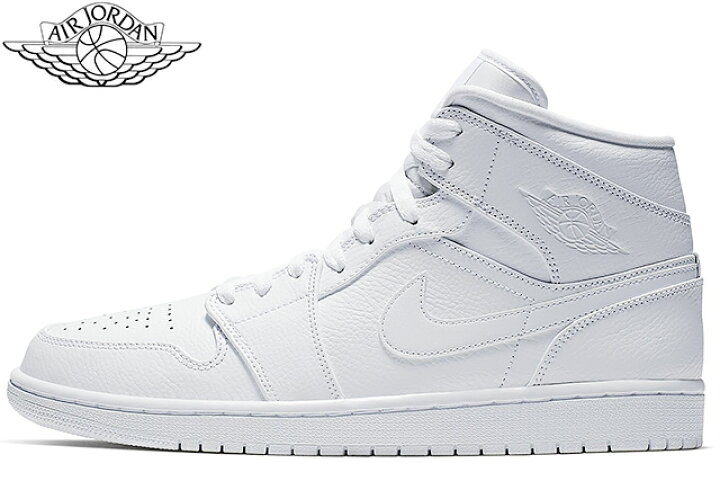 楽天市場】NIKE AIR JORDAN 1 MID 「TRIPLE WHITE」 554724-130 WHITE  