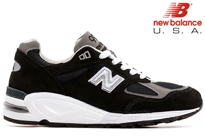 楽天市場】NEW BALANCE M990V2 「Made in U.S.A」 BLACK/GREY M990BL2  