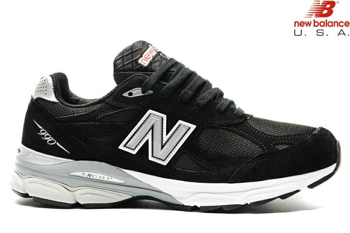 楽天市場】NEW BALANCE 990v3 M990BS3「Made in U.S.A」 BLACK Dワイズ 