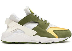 NIKE AIR HUARACHE LE 「STUSSY」 DD1381-300 DARK OLIVE/VARSITY MAIZE-WHITE-PALE IVORY ナイキ エア ハラチ ステューシー 2021 復刻 限定 スニーカー 2206ss