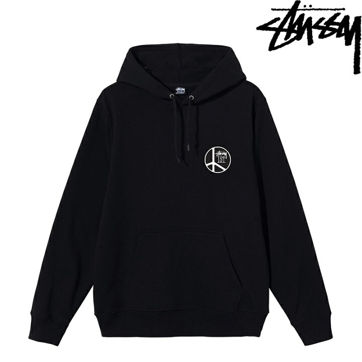 楽天市場】STUSSY PEACE DOT HOODIE BLACKステューシー ピースドット 