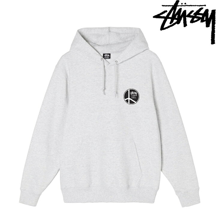 楽天市場】STUSSY PEACE DOT HOODIE ASH HEATHER GREYステューシー 