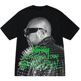 「Sale!」STUSSY x SEAN PAUL TEE BLACKステューシー ショーン ポール 30周年 コラボ T-SHIRT メンズ Tシャツ ブラック S/S 半袖