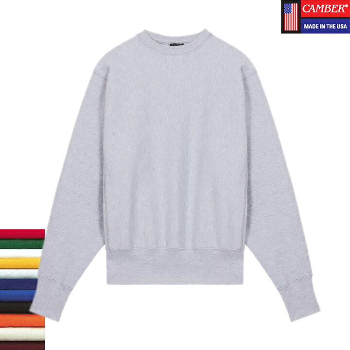 楽天市場】CAMBER 234 CROSS KNIT CREW NECK SWEAT 5COLORS Made in  