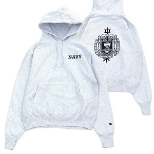 Champion �uUSNA ISSUE OFFICIAL BACK PRINT�v R/W HOODED SWEAT CS3051940�`�����s�I�� Reverse Weave ���o�[�X�E�B�[�u �p�[�J�[ �o�b�N�v�����g �t�[�h �X�E�F�b�g �O���[ �C�R���w�Z US NAVY �~���^���[ USA���� ��