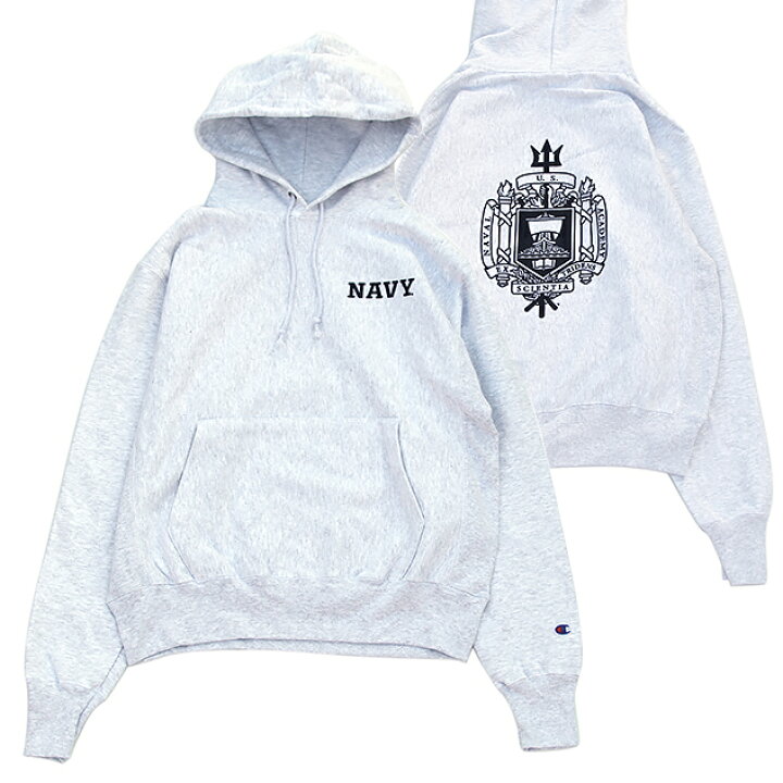 楽天市場】Champion 「USNA ISSUE OFFICIAL BACK PRINT」 R/W HOODED 