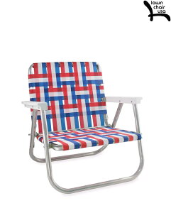 LAWN CHAIR USA OLD GLORY LOW BACK BEACH WITH WHITE ARMS FOLDING CHAIR uMade in U.S.Av BUW0202 TRICOLOR[ `FA I[hO[[ [obN r[` tH[fBO A[ `FA gR[ ܂肽