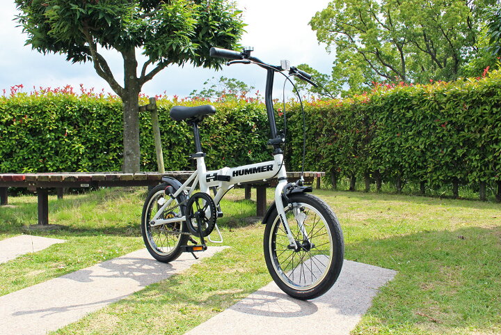 楽天市場】ミムゴ HUMMER MG-HM16N-WH ノーパンク16インチ折畳み自転車 