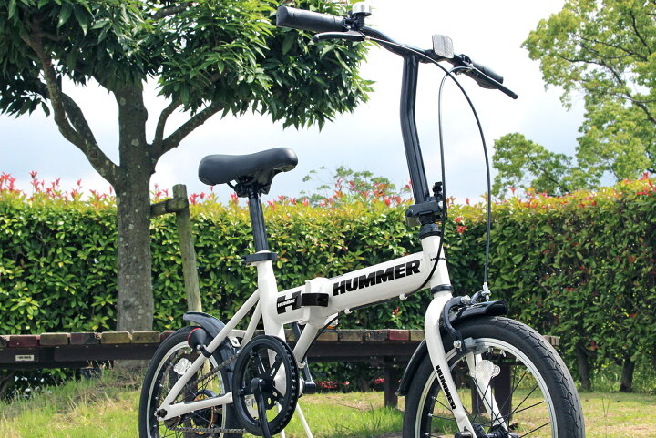 楽天市場】ミムゴ HUMMER MG-HM16N-WH ノーパンク16インチ折畳み自転車 