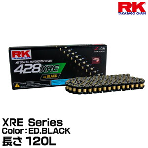 RK �h���C�u�`�F�[�� XRE Series 428XRE �J���[:ED.BLACK ����(�����N��):120L/�K���r�C�� 250-400cc